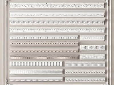 French gypsum line European gypsum line 3d model