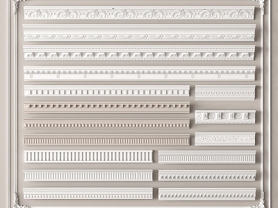 French gypsum line European gypsum line 3d model