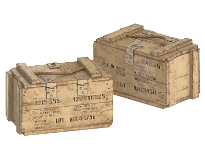 Weapon Box Ammunition Box Wooden Box Military Box Military Wooden Box 3d model