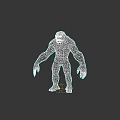 3D Render of Muscular Humanoid Monster Creature with Rough Skin and Oversized Arms