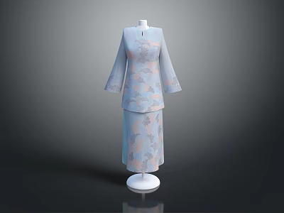Modern cheongsam suit dress 3d model