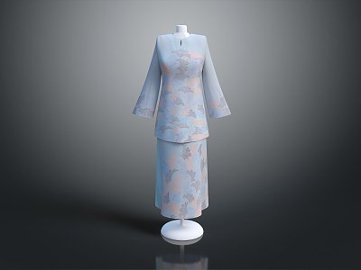 Modern cheongsam suit dress 3d model