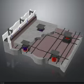 Building Foundation Support Structure With Essential Equipment And Floor Layout Components