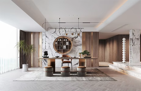 Modern Tea Room 3d model