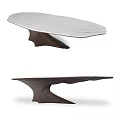 Elegant Modern Tables Featuring Unique Marble Tops And Sculptural Wooden Bases