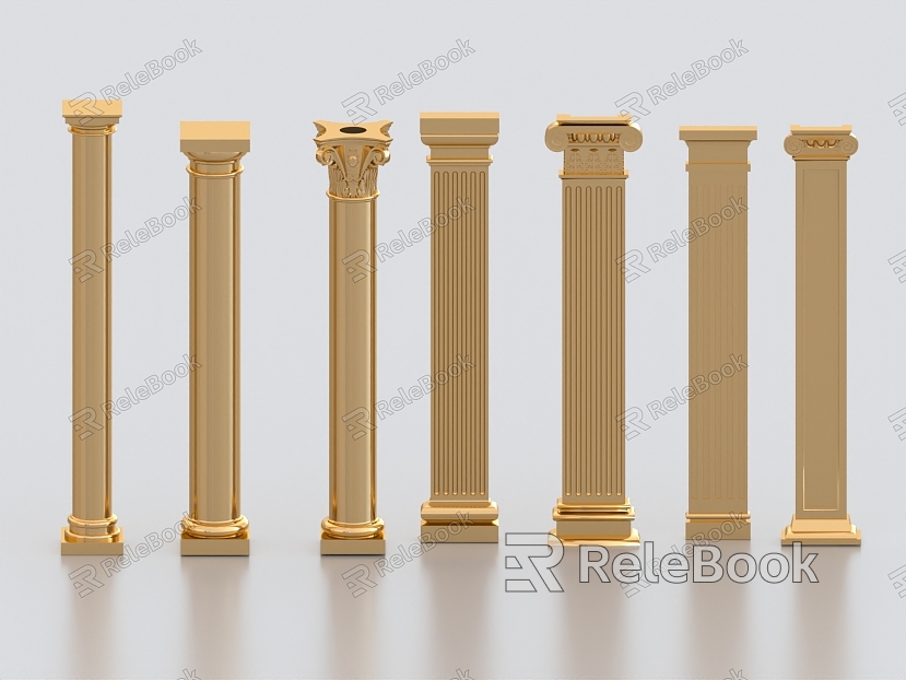 Roman Column Stone Pillar Stone Pillar Garden Stone Pillar Bronze Column Classical Column model