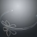 Transparent Decorative Headband With Flower Design And Shiny Rhinestones For Daily Use