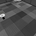 Modern office gray carpet striped carpet geometric carpet color block carpet plaid carpet 3d model