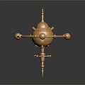 Golden Celestial Globe Astronomical Model With Orbital Rings And Spherical Design For Universe Exploration
