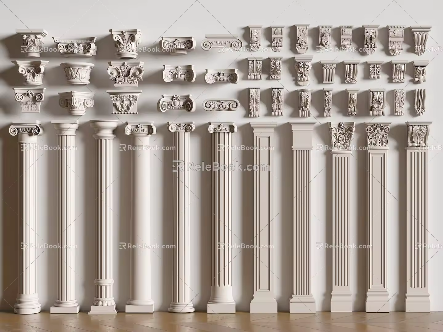 European Roman Column Simple European Column 3d model