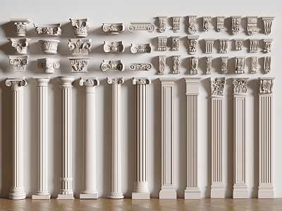 European Roman Column Simple European Column 3d model