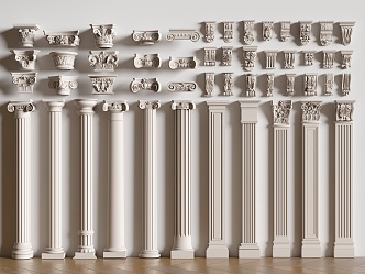 European Roman Column Simple European Column 3d model