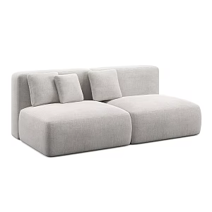 Double sofa white sofa 3d model