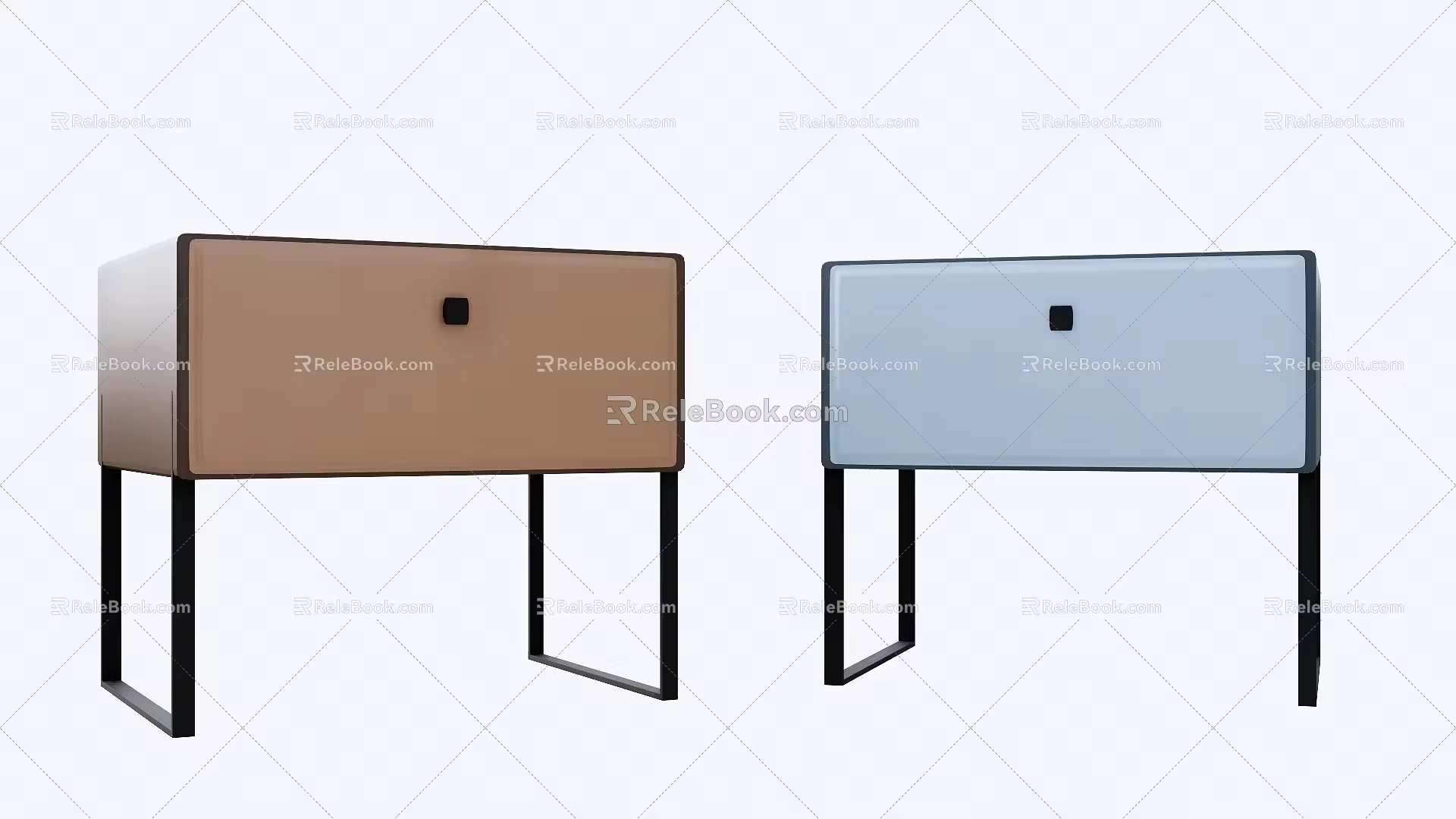 minimalist bedside table 3d model
