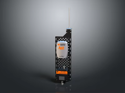 Modern Wireless Doorbell With Black Design AV Logo And Antenna Functionality 3d model