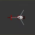 Red And White Ambulance Helicopter With Medical Logo And Rotors For Emergency Transport