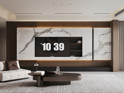 Modern TV Background Wall Modern Living Room Dining Room Leisure Chair TV Cabinet Light Luxury Simple G172 model