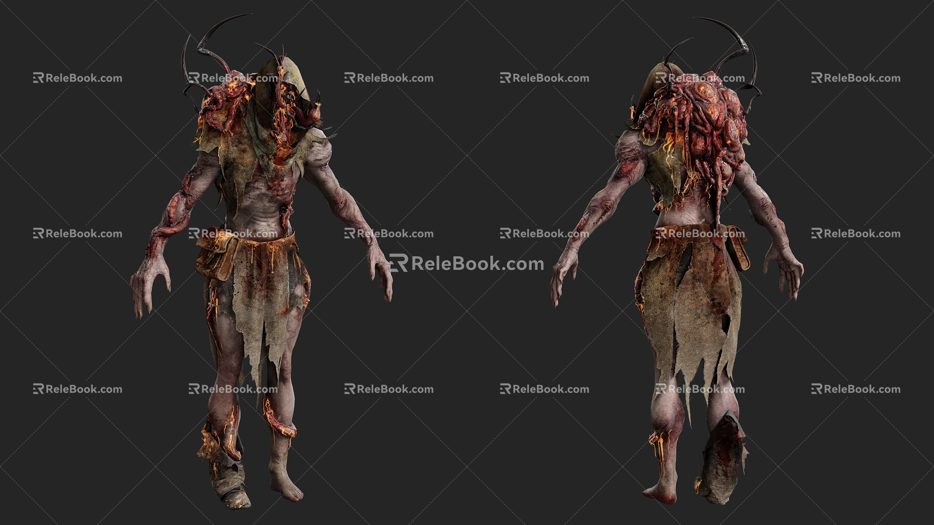 Horror zombie horror thriller movie zombie zombie monster game model