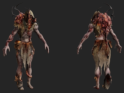 Horror zombie horror thriller movie zombie monster game model