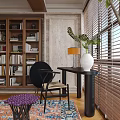 Modern Living Room With Herringbone Flooring Wooden Shutters Beige Sofa And Stone Fireplace