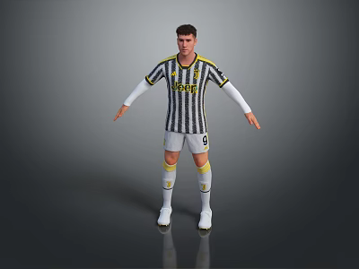 Soccer star soccer player sports star player sports player sports player figure 3d model