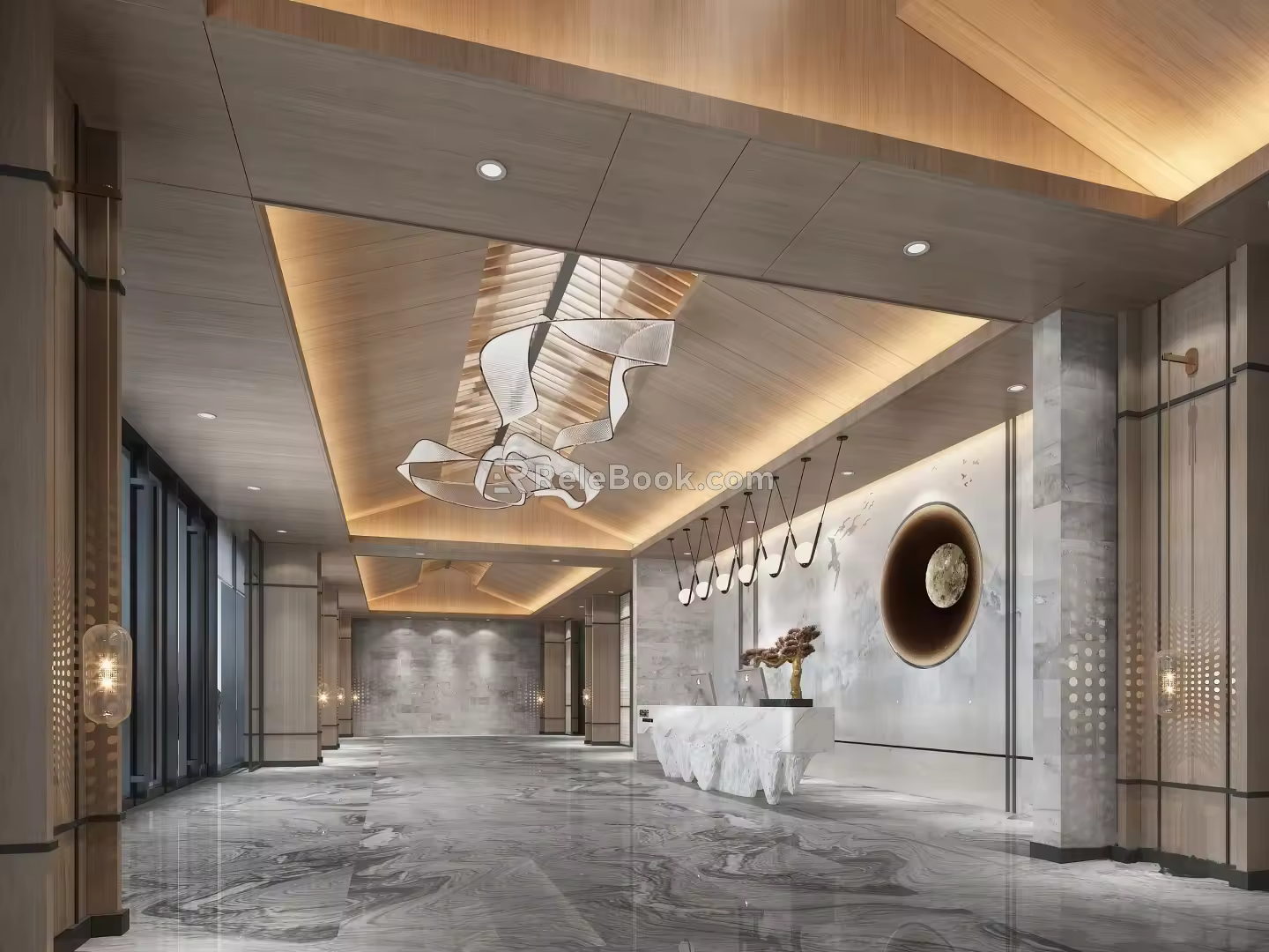 Reception area 3d model