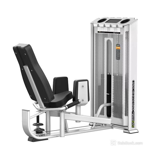 Fitness Equipment Leg Press Machine With Black Seat And Silver Frame For Strength Training 3d model 