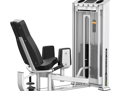 Fitness Equipment Leg Press Machine With Black Seat And Silver Frame For Strength Training 3d model
