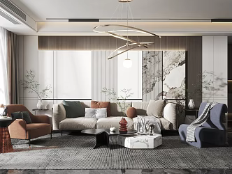 modern living room 3d model