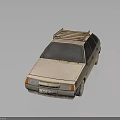 Vintage Beige Wagon With Roof Rack Stylish Wheels And Retro Design Elements