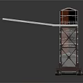 Portable Mobile Ramp Structure With Orange Canopy Metal Frame And Wheels