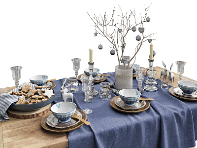 Modern Tableware Solid Wood Dining Tableware Jewelry Combination model