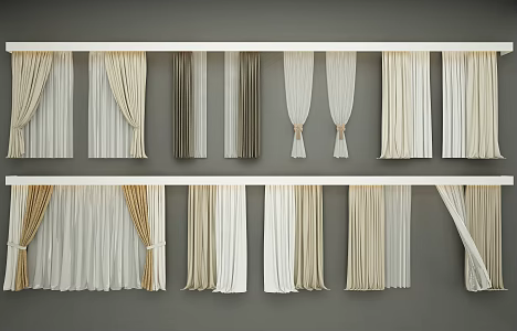 Modern Curtains 3d model