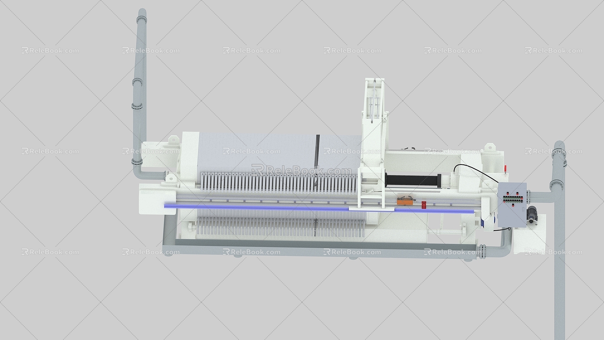 Filter press Sewage treatment plant Industry 3d model