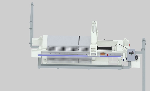 Filter press Sewage treatment plant Industry 3d model