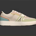 Stylish Casual Sneakers With Pink Green Blue And Orange Color Block Design