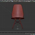 Modern White Single Chair with Wooden Crossed Legs and Minimalist Design for Modern Interior