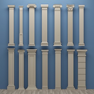 European Roman Gypsum Column 3d model