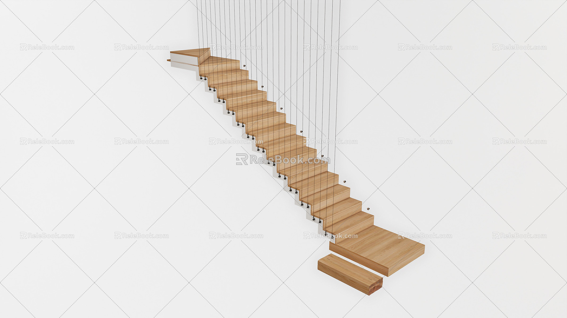 New Chinese Stairs 3d model