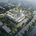 Contemporary Multi Story Commercial Building With Glass Facade And Street Activity
