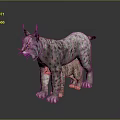 Alert Wild Lynx with Tufted Ears and Spotted Fur Standing on Dark Isolated Background