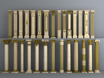 European Roman Column 3d model