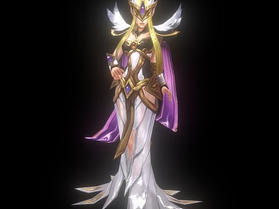 Queen Game Female Character Female Character Girl Royal Sister Angel Magician Witch 3d model