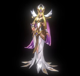 Queen Game Female Character Female Character Girl Royal Sister Angel Magician Witch 3d model