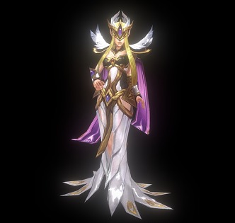 Queen Game Female Character Female Character Girl Royal Sister Angel Magician Witch 3d model