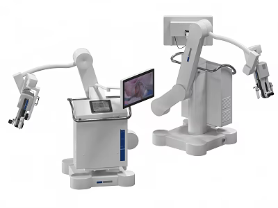 Advanced Medical Devices With Robotic Arms And Display Screens For Surgical Use 3d model