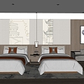 Modern Hotel Room Hotel Big Bed Room Hotel Suite Hotel Standard Room Double Room Hotel Double Room 3d model