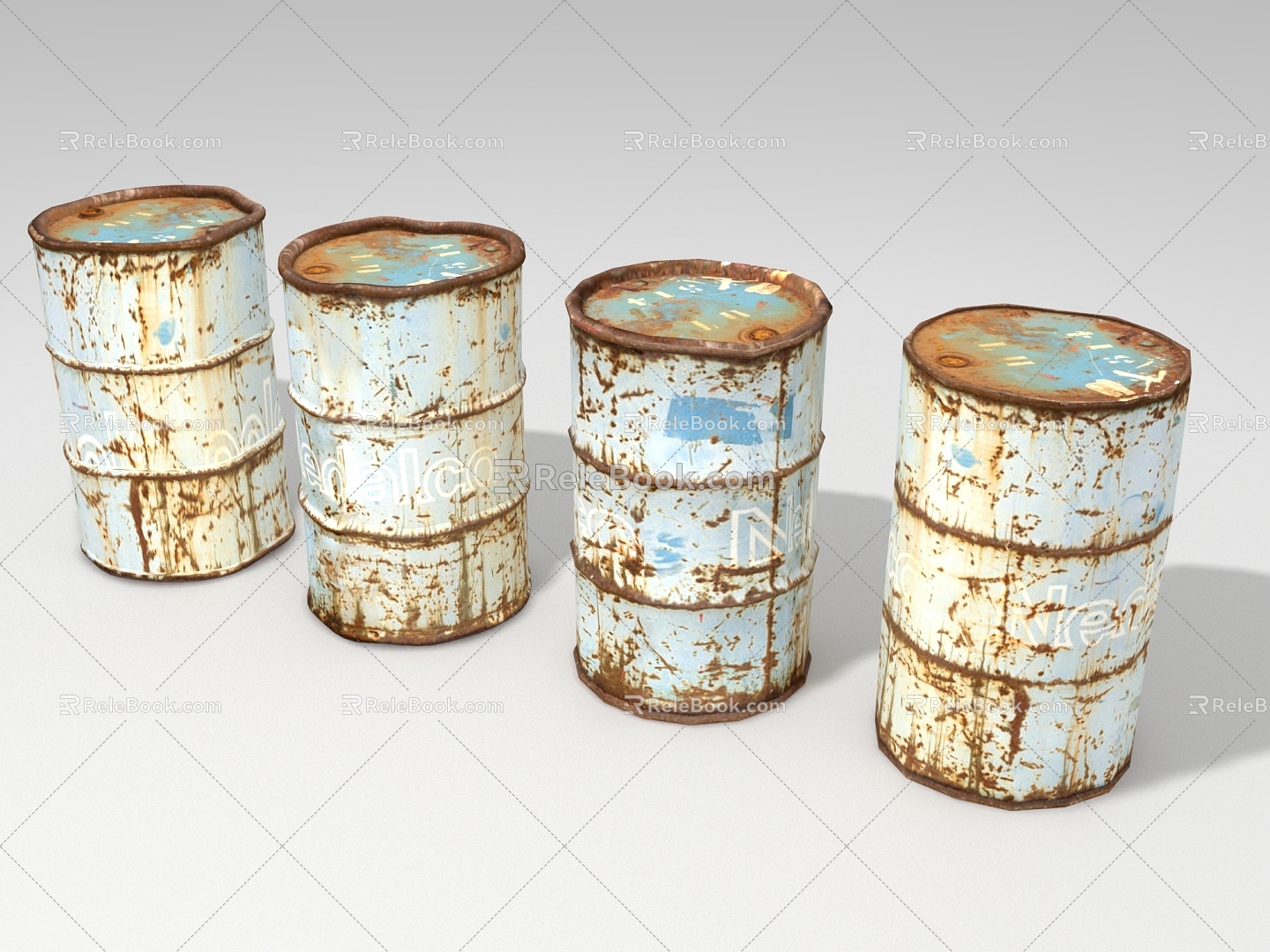 Modern Industrial Equipment Waste Oil Drum 3d model