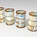 Modern Industrial Equipment Waste Oil Drum 3d model