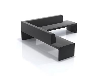 Modern Black Sectional Sofa Set With Modular Seating Modules And Sleek Design 3d model